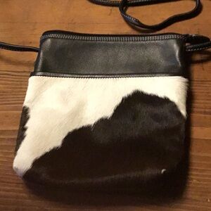 Overland cowhide crossbody purse